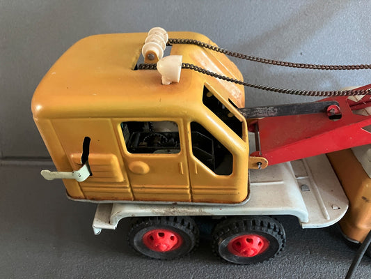 Jouet Ancien Voiture Miniature Tôle Camion Grue Gama Incomplet