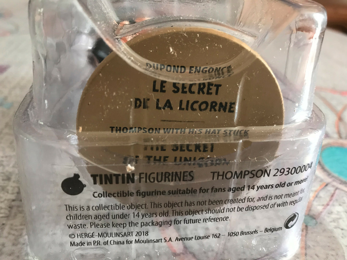 Figurine Tintin Dupond Engoncé Le Secret de la Licorne Hergé Résine