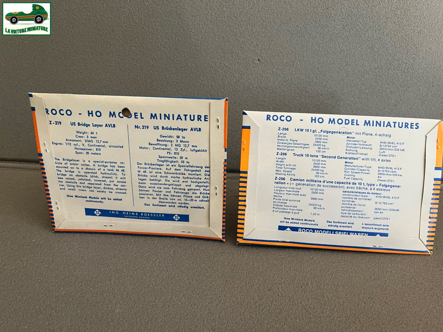 Miniature Engin Militaire Lot 2 Camion Char Roco Minitanks 1/87 HO Défauts HS