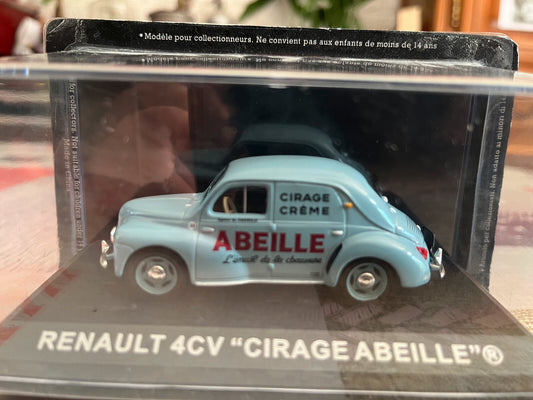 Voiture Miniature Renault 4cv Cirage Abeille au 1/43