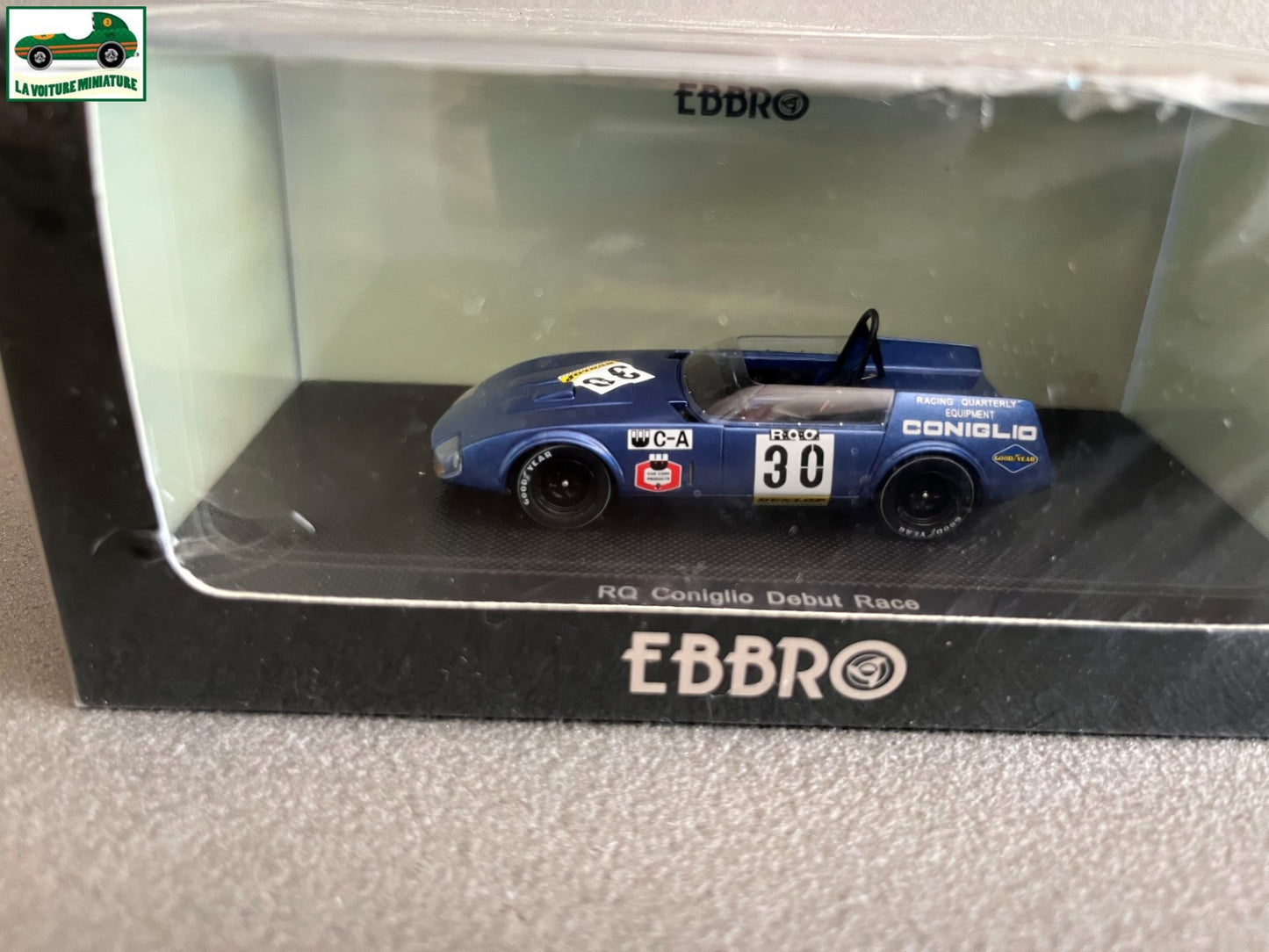 Voiture Miniature RQ Coniglio Debut Race Ebbro au 1/43
