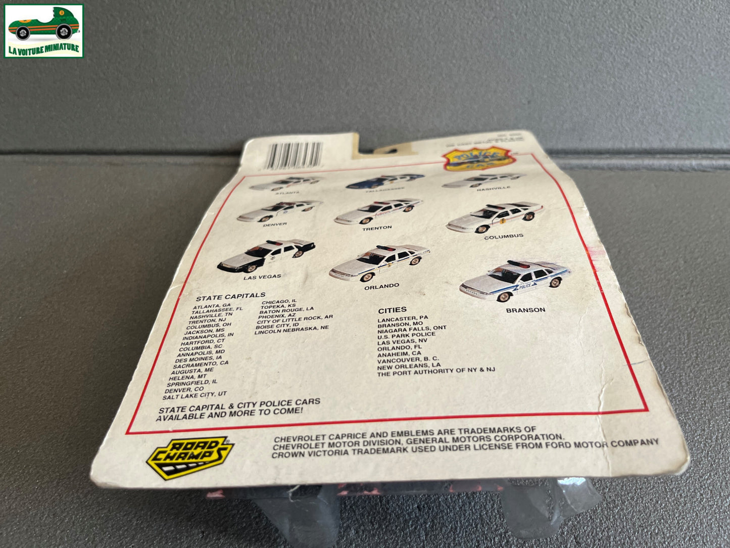 Ancienne Voiture Miniature Ford Crown Victoria Salt Lake Police Road Champs 1/43
