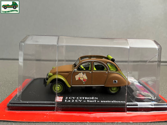 Voiture miniature Citroen 2cv 2 cv Surf Australienne Auto Plus Hachette 1/43