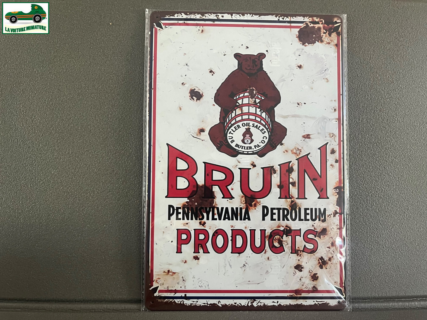 Plaque Métal Voiture Automobile Garage Huile Moteur Bruin 20 x 30 cm