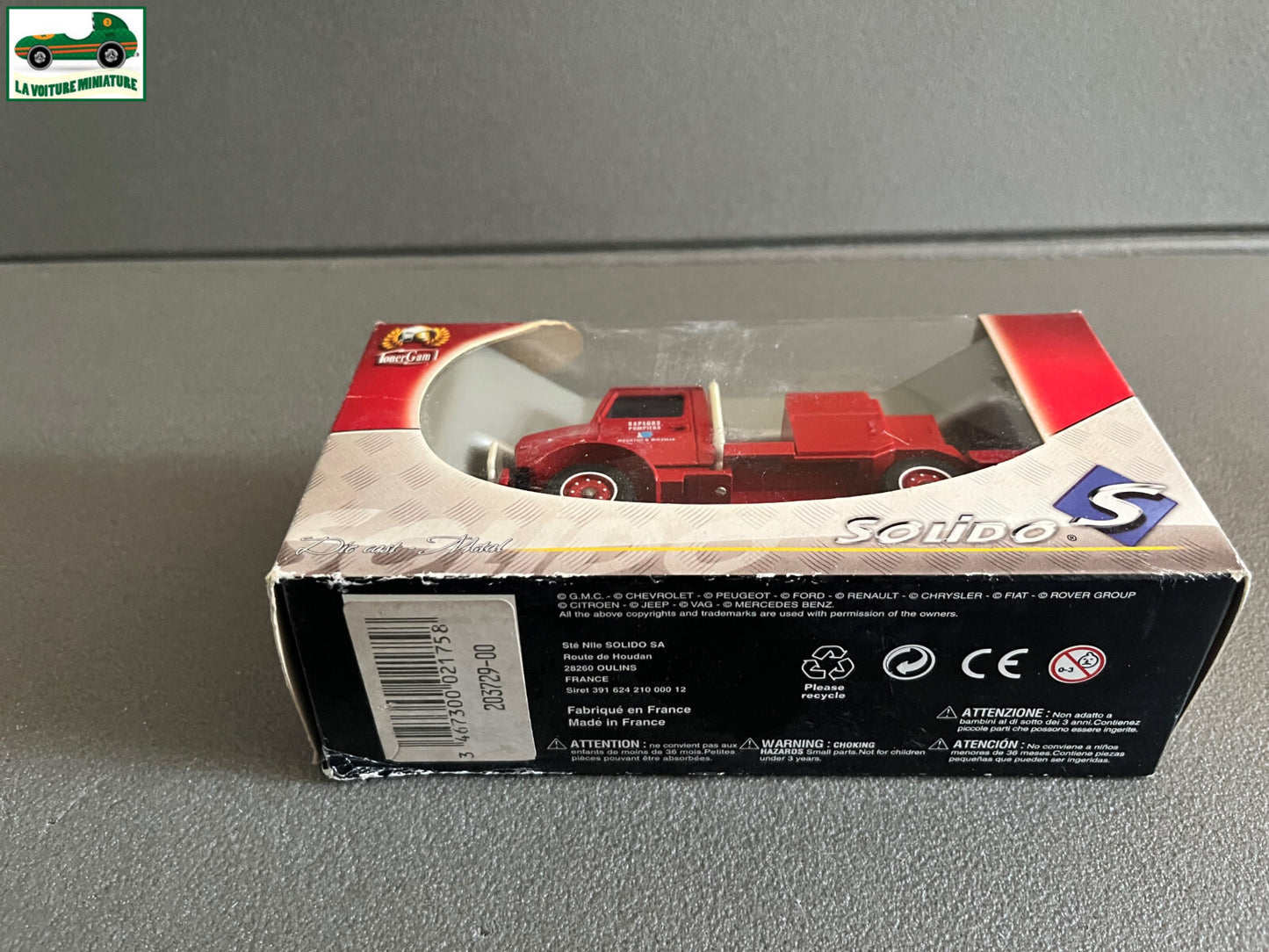Voiture Miniature 2175 Mercedes Unimog Pompiers Solido au 1/50