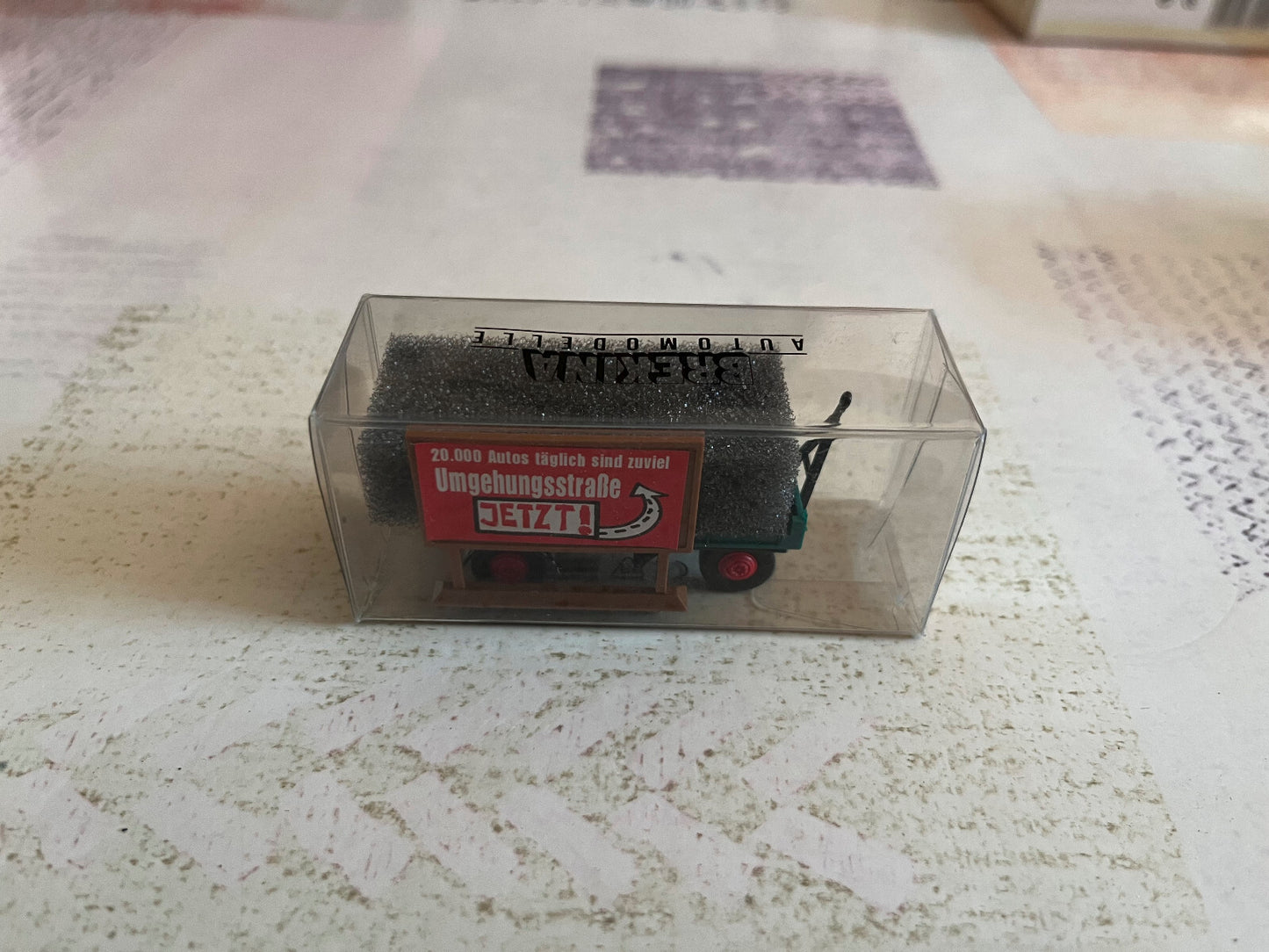 Voiture Miniature Remorque Publicitaire Brekina Germany 1/87 HO