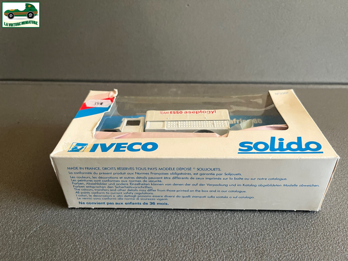 Voiture miniature camion Iveco Rallye team Esso Solido 1/50