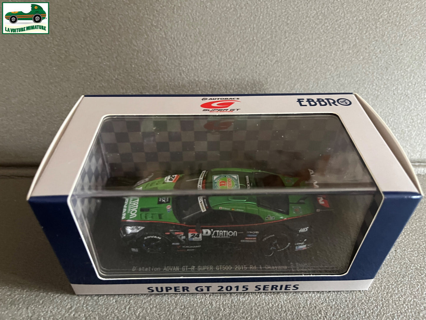 Voiture Miniature Nissan D'Station Advan GT-R Super GT500 2015 Ebbro 1/43