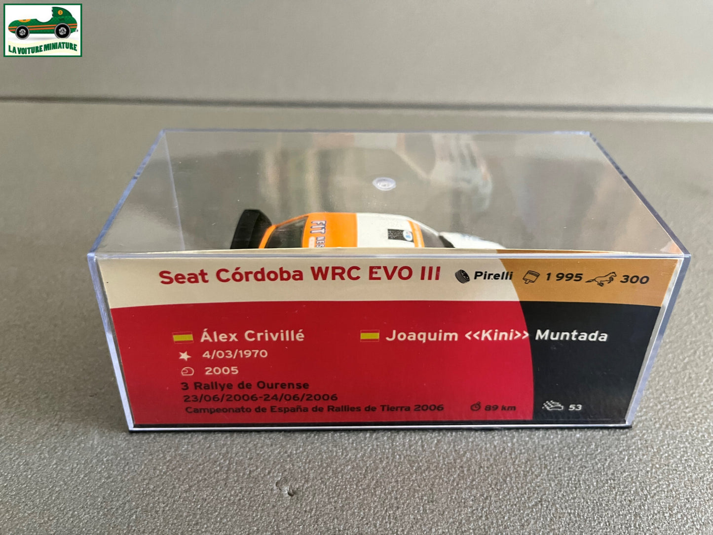 Voiture Miniature Seat Cordoba WRC EVO III Rallye de Ourense 2005 au 1/43
