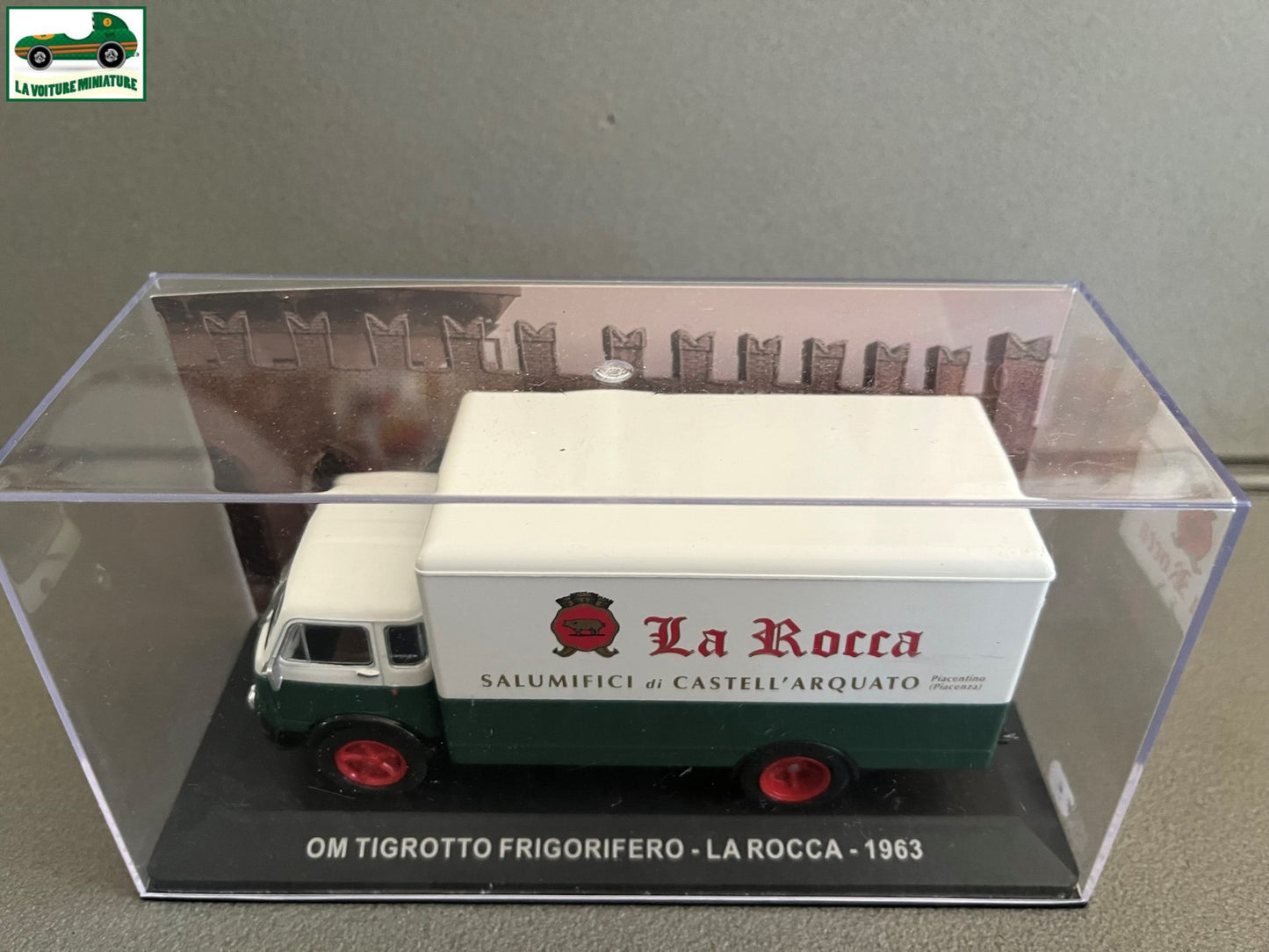 Voiture Miniature Camion Publicitaire OM Tigretto La Rocca 1963 1/43