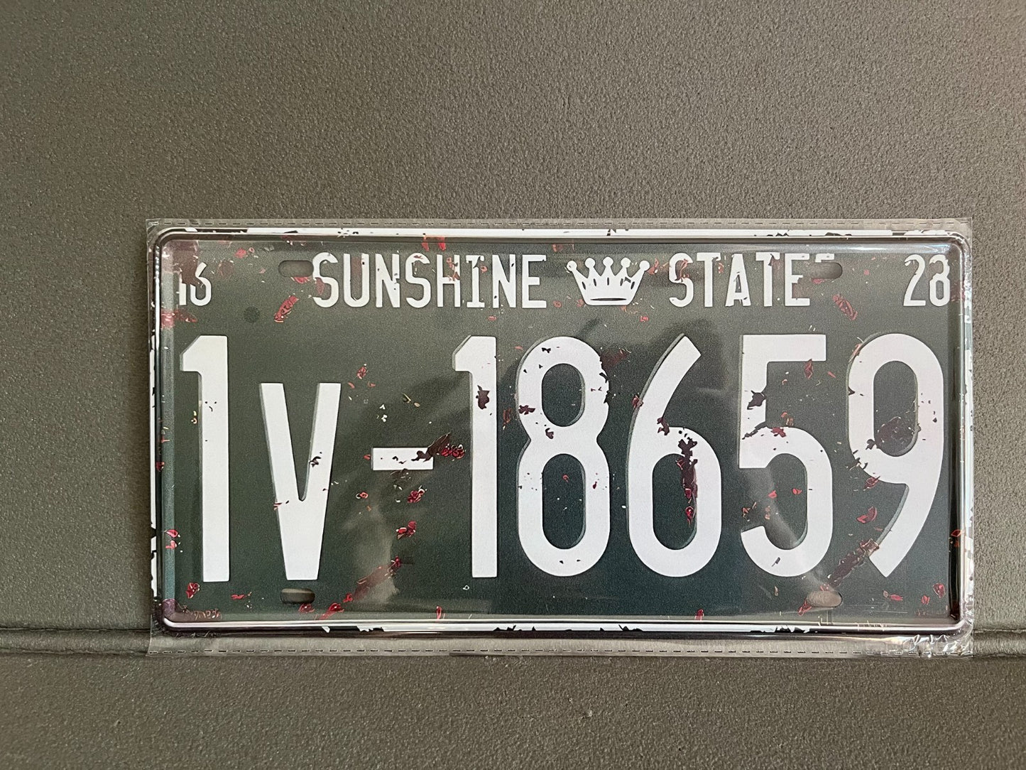 Plaque Métal Voiture Automobile Américaine Immatriculation Sunshine 15 x 30cm