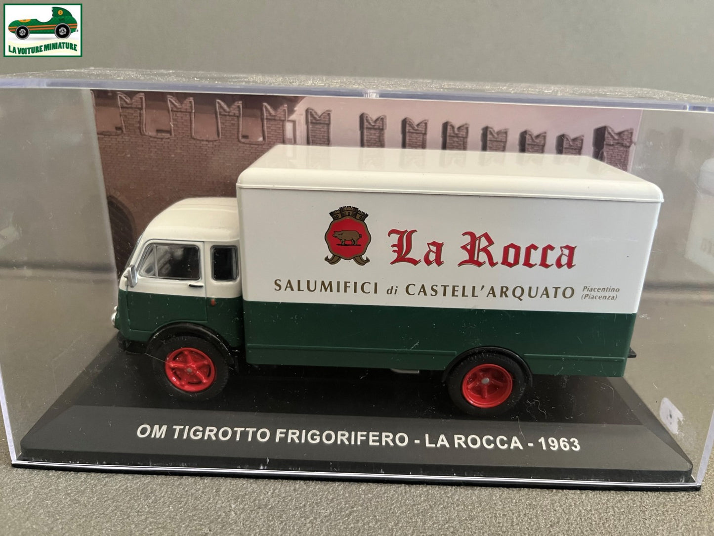 Voiture Miniature Camion Publicitaire OM Tigretto La Rocca 1963 1/43