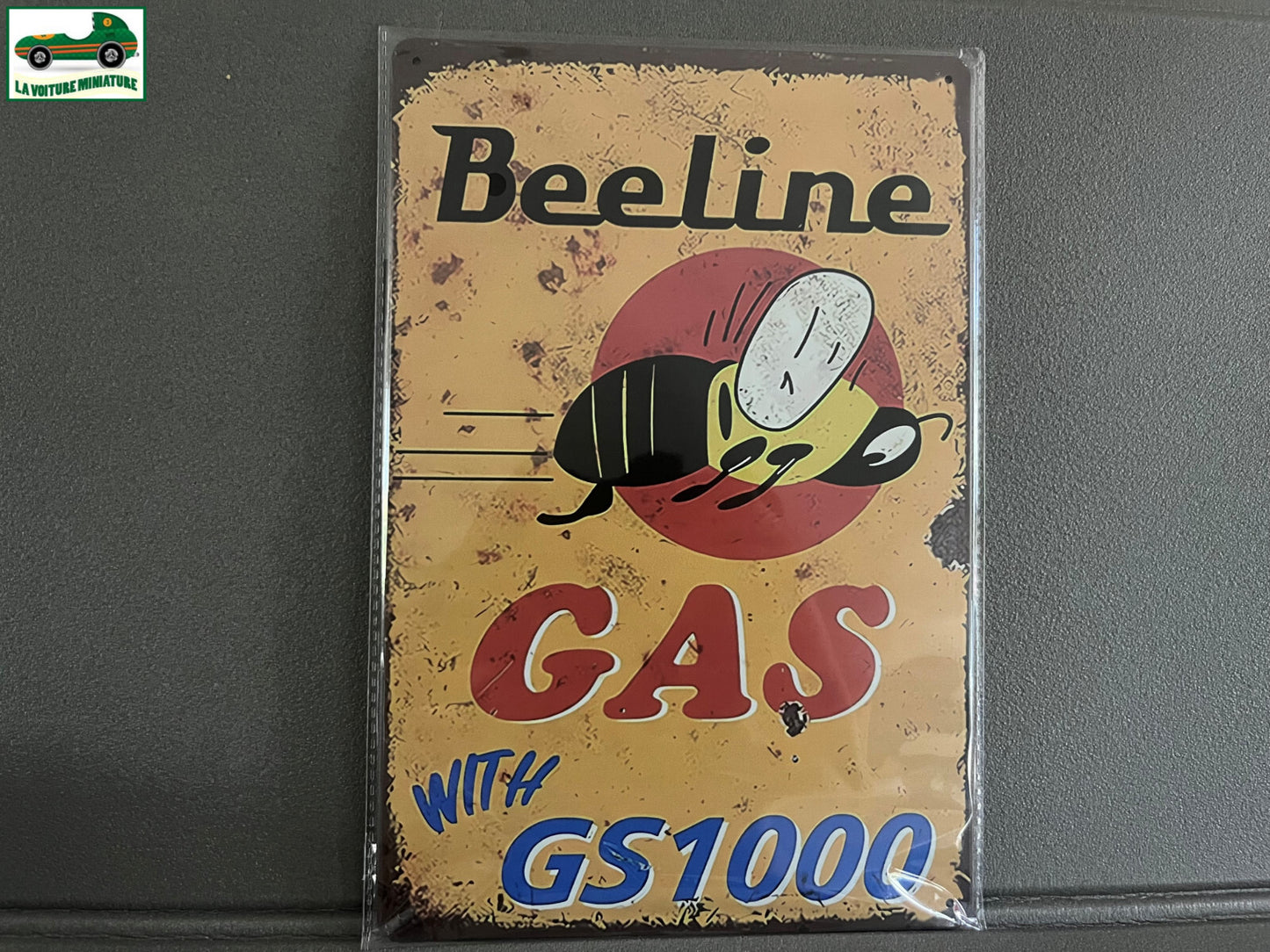 Plaque Métal Voiture Automobile Garage Huile Moteur Beeline 20 x 30 cm
