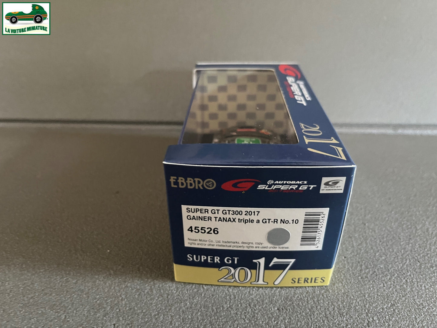 Voiture Miniature Gainer Tanax Triple A GT-R Super GT GT300 2017 Ebbro au 1/43