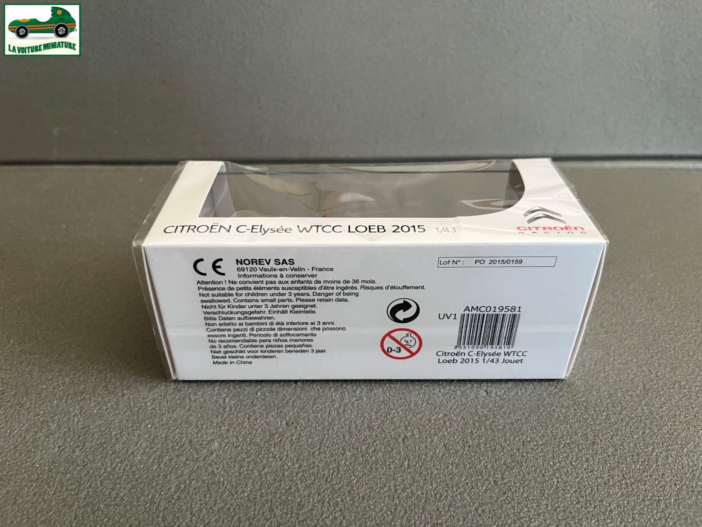 Voiture Miniature Citroen C Elysée WTCC Loeb 2015 Norev 1/43