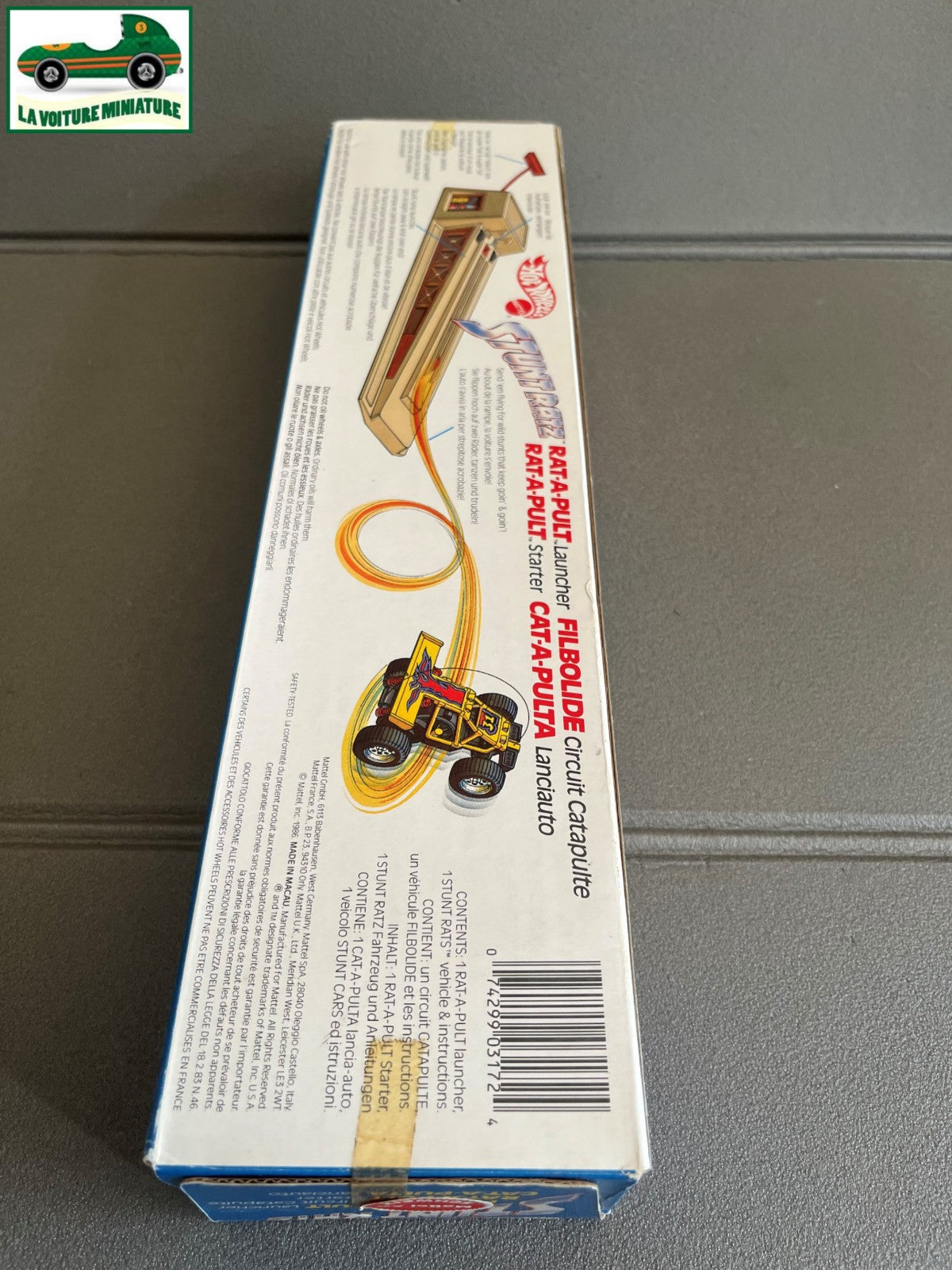 Jouet Circuit Catapulte + Voiture Hot Wheels 1986 STUNT RATZ Ref 3172 Scellé