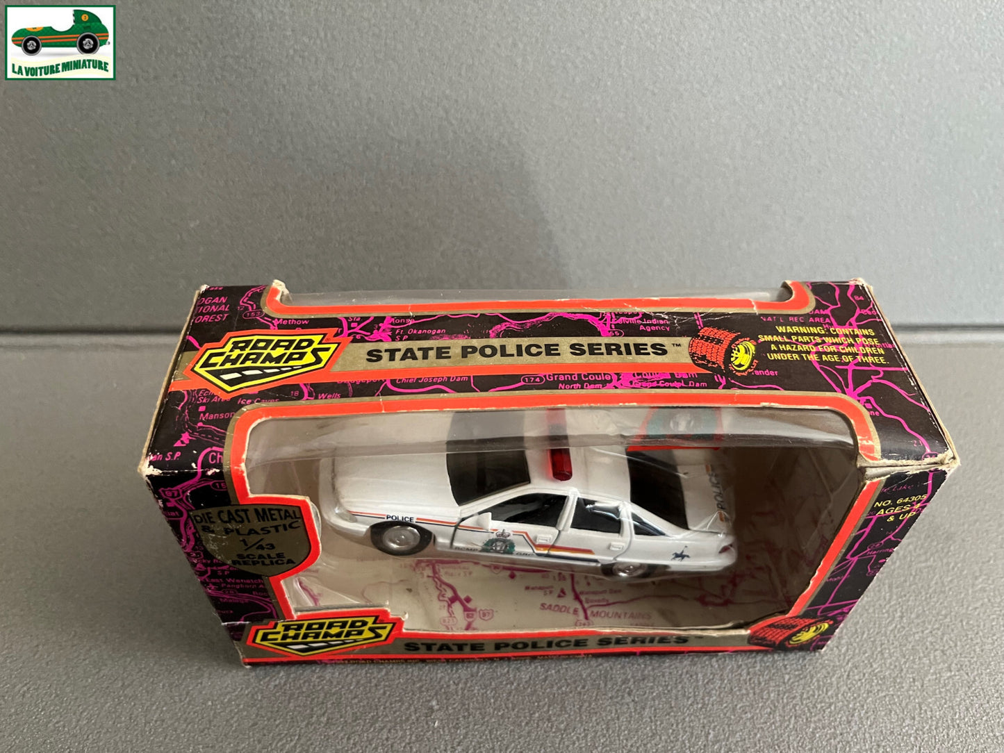 Voiture Miniature Chevrolet Caprice Police Road Champs au 1/43