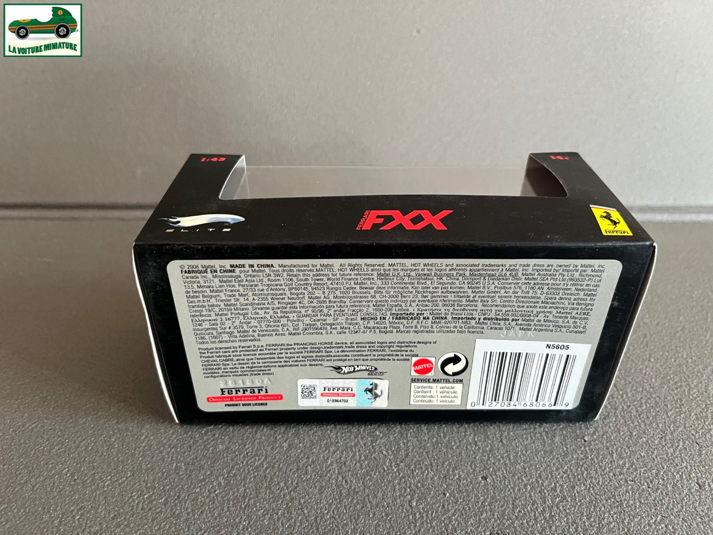Voiture Miniature 2006 Ferrari FXX HotWheels Elite au 1/43