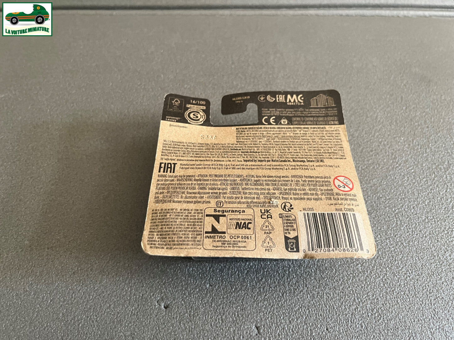 Voiture miniature 2019 Fiat 500 Turbo Matchbox 70 Years 1/64