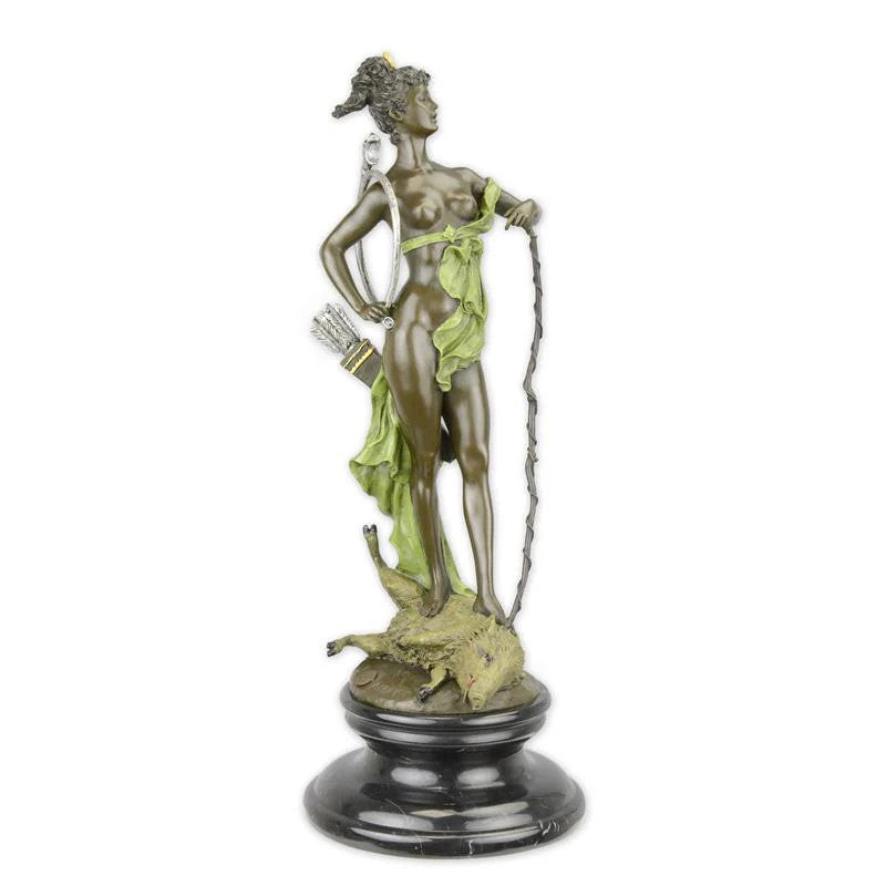 STATUE MODERNE SCULPTURE BRONZE DE DIANA VICTORIOUS