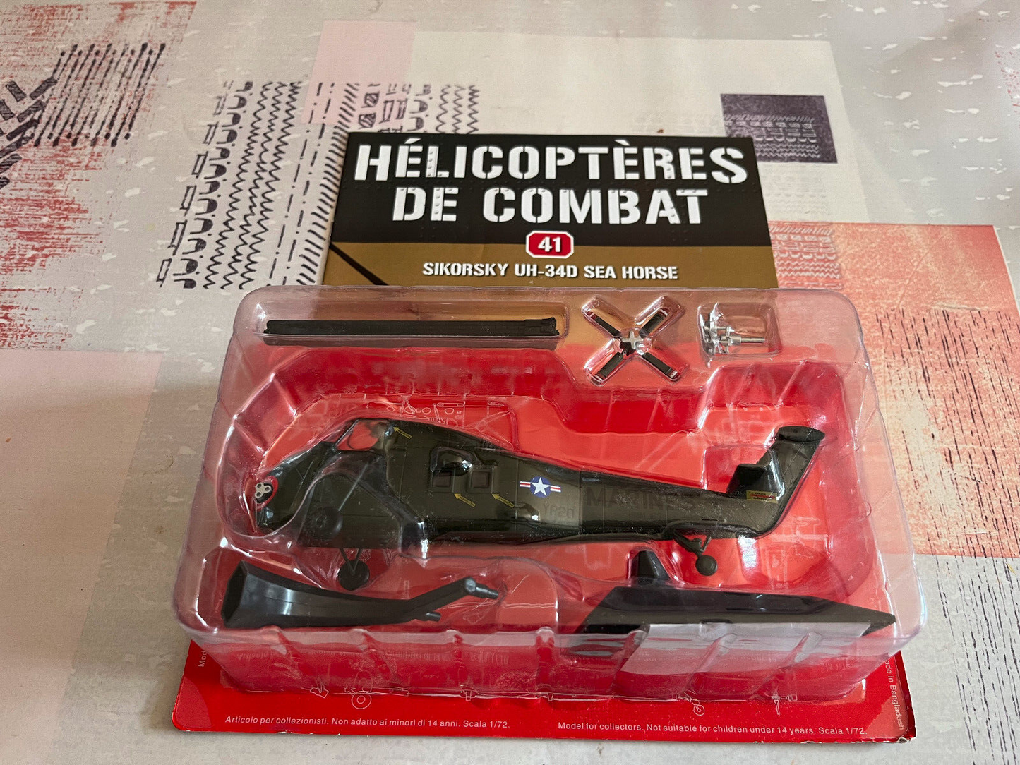 Hélicoptère de combat Miniature Sikorsky UH-34D Sea Horse 1/72
