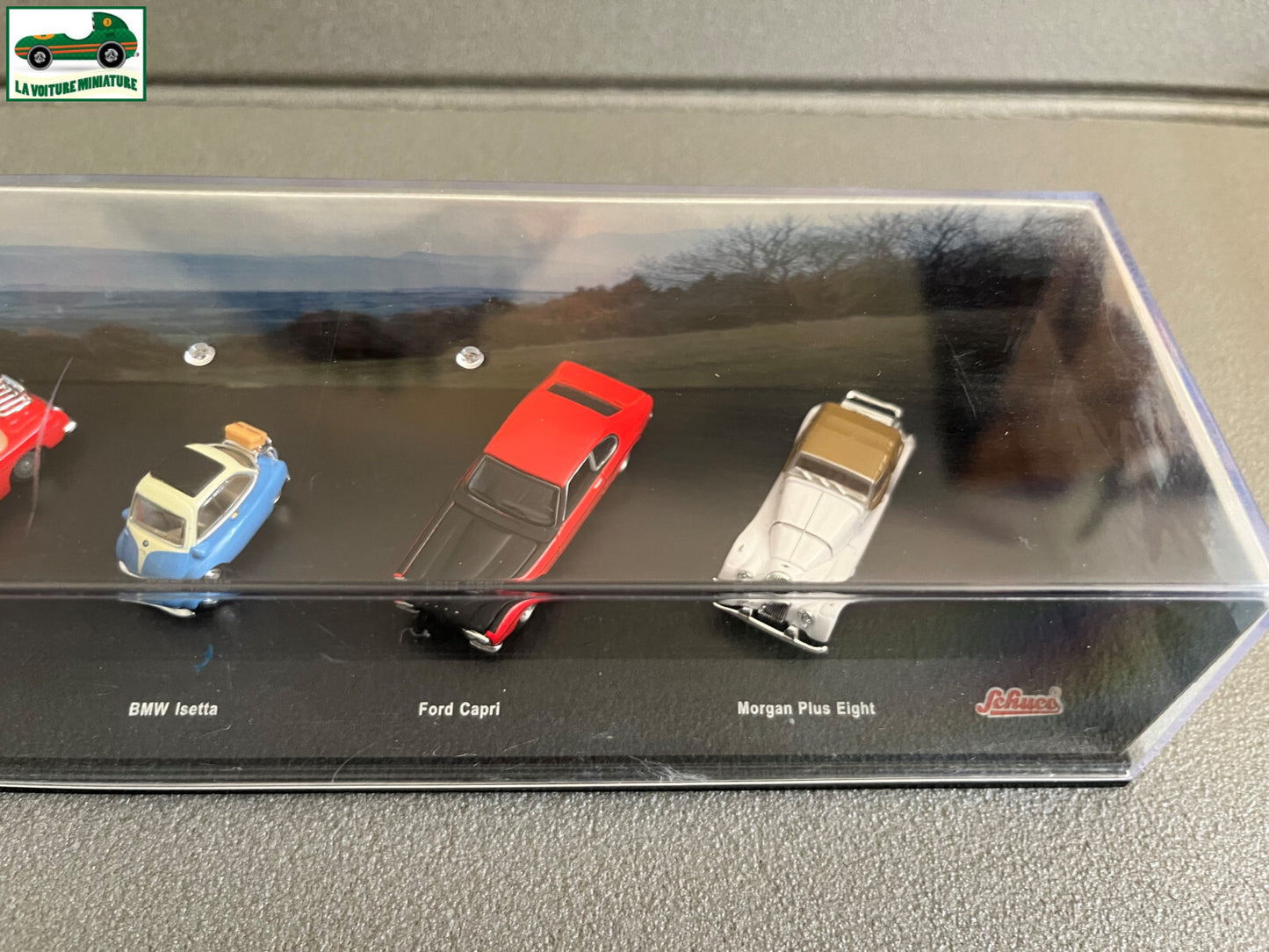 Voiture miniature Coffret Schuco MGB BMW Isetta Ford Morgan au 1/72