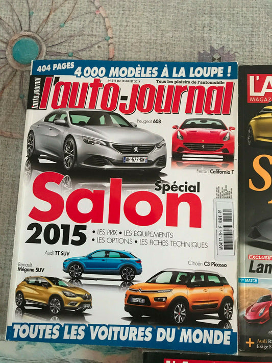 Livre Revue Voiture Lot de 3 Automobile Magazine L'Auto-Journal Hors Série