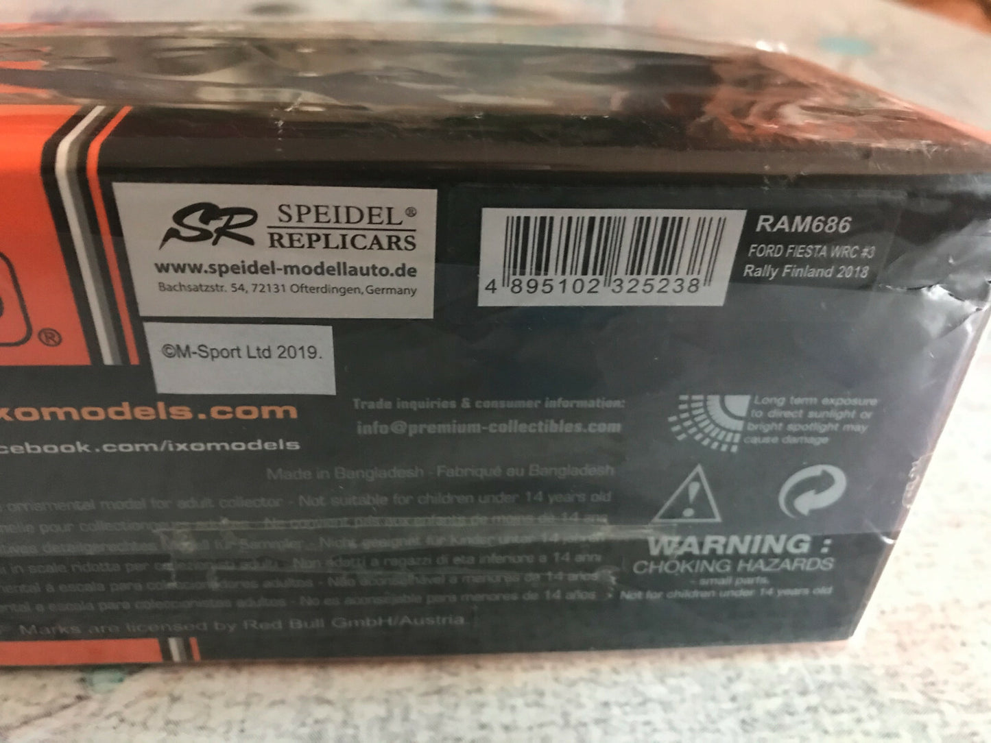 Voiture Miniature Ford Fiesta WRC #3 Rallye Finlande 2018 Suninen Ixo 1/43