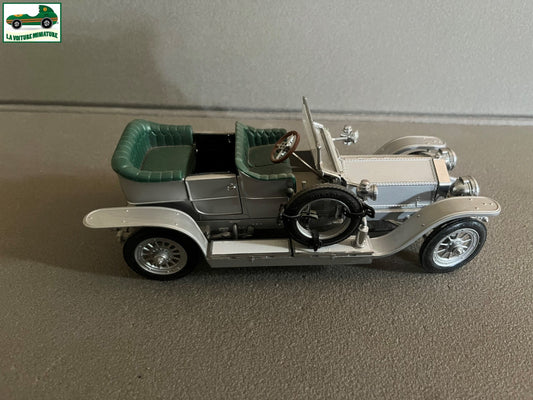 Voiture miniature 1907 Rolls Royce Silver Ghost Franklin Mint 1/24 Défauts