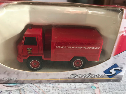 Voiture Miniature Pompiers Camion 2162 Berliet 4x4 Tuyaux Solido TonerGam 1/50