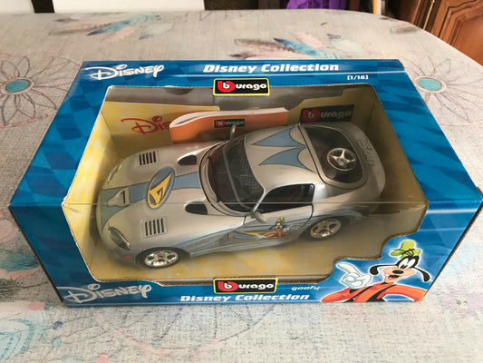 Voiture miniature Disney Dodge Viper GTS Goofy Dingo Burago 2006 au 1/18