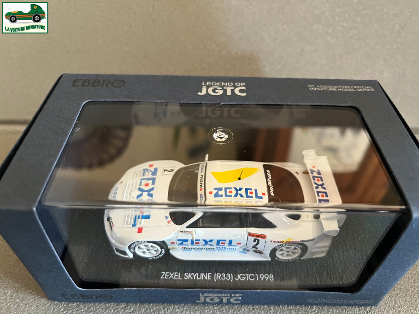 Voiture Miniature Zexel Skyline R33 JGTC 1998 Nissan Ebbro au 1/43