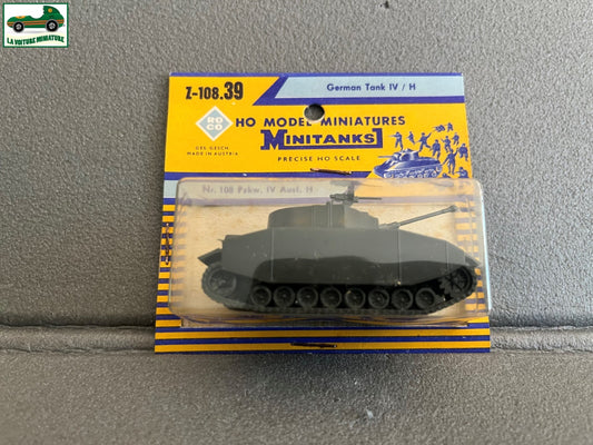 Miniature Engin Militaire Char Z-108 German Tank IV / H Roco Minitanks 1/87 HO