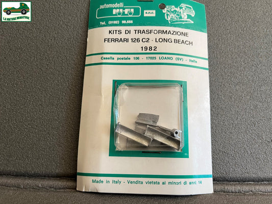 Voiture Miniature Kit Transformation Ferrari 126 C2 Long Beach 1982 HI-FI 1/43