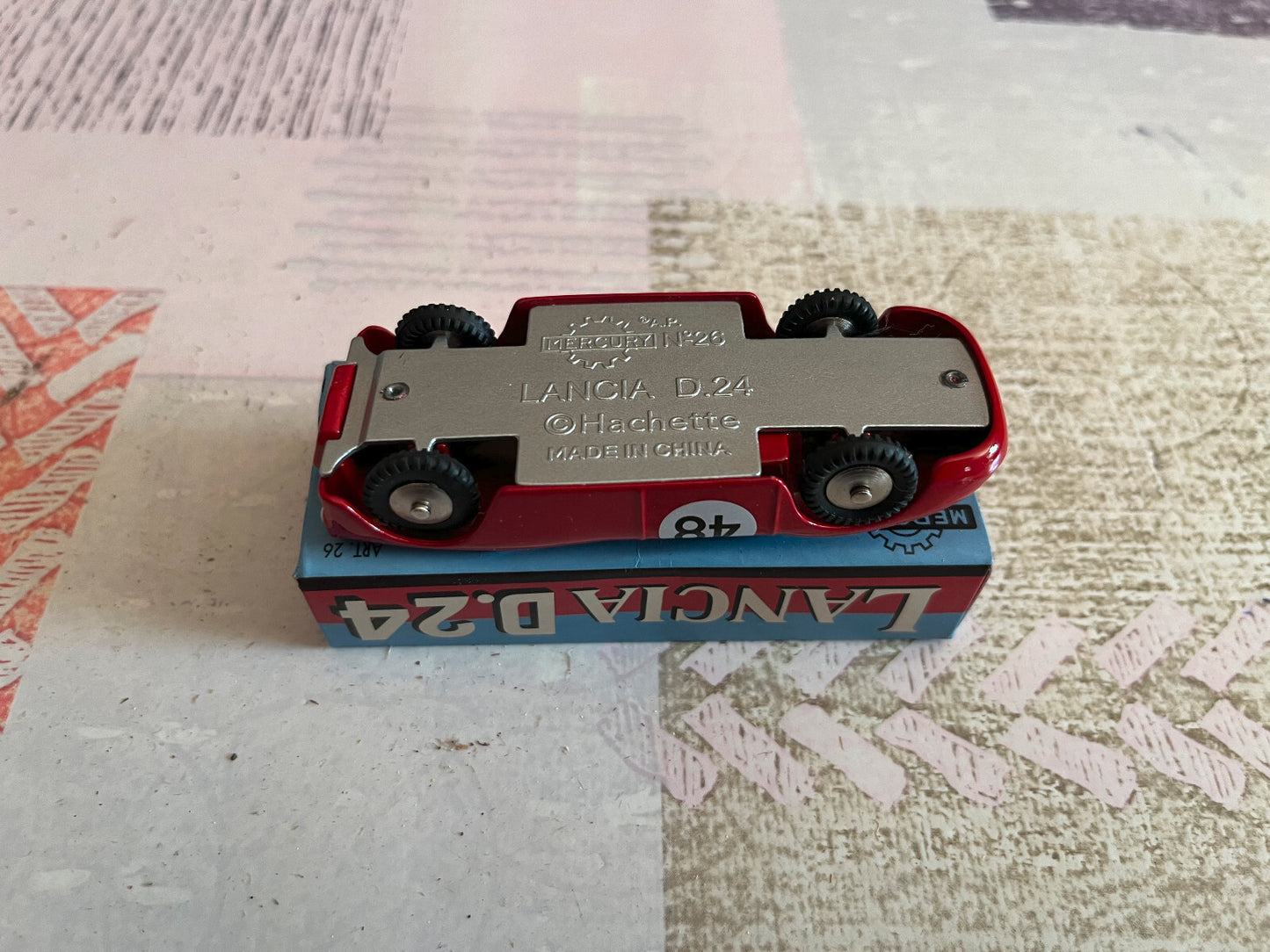 Voiture miniature Lancia D.24 D24 Mercury Hachette 1/48 1/43 Style Dinky Toys