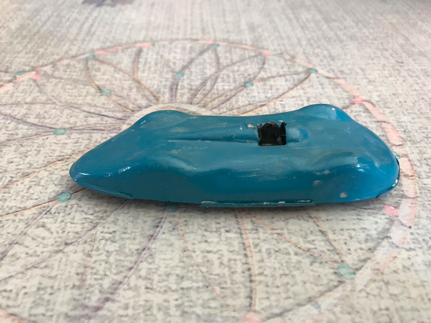 Ancienne Voiture Miniature Course Metal Tole Repeint 11,5cm Epave
