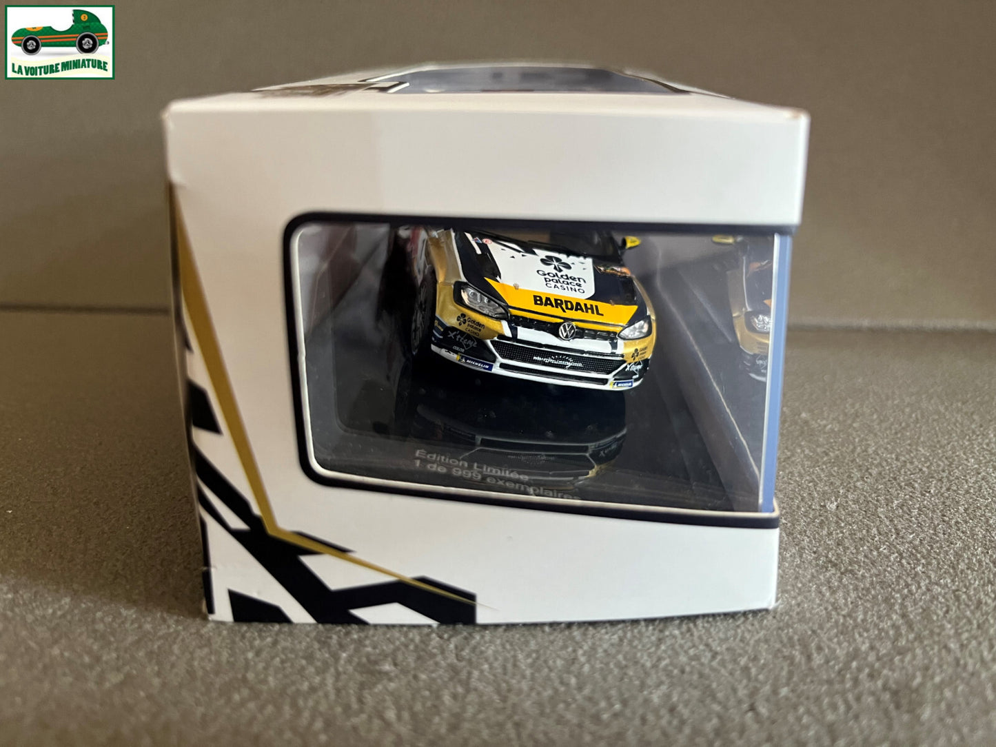 Voiture Miniature Volkswagen Polo R5 Rallye Charlemagne 2023 Loeb 1er Ixo 1/43
