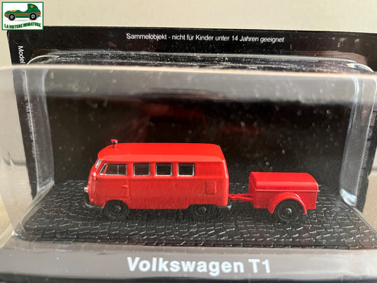 Miniature Voiture Camion de Pompiers Volkswagen T1 Combi DeAgostini au 1/72