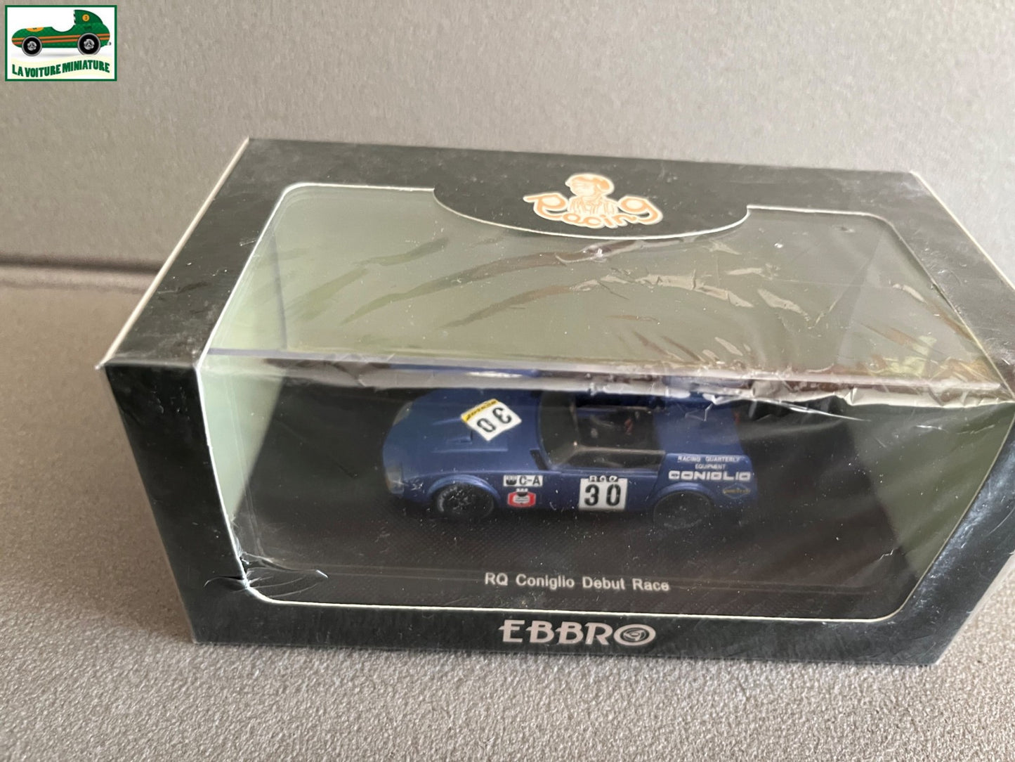 Voiture Miniature RQ Coniglio Debut Race Ebbro au 1/43