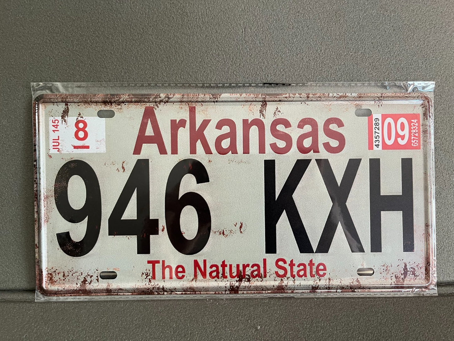 Plaque Métal Voiture Automobile Américaine Immatriculation Arkansas 15 x 30 cm