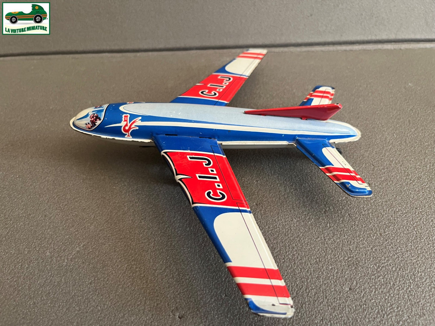 Jouet Ancien Tôle Avion CIJ Friction France Vintage