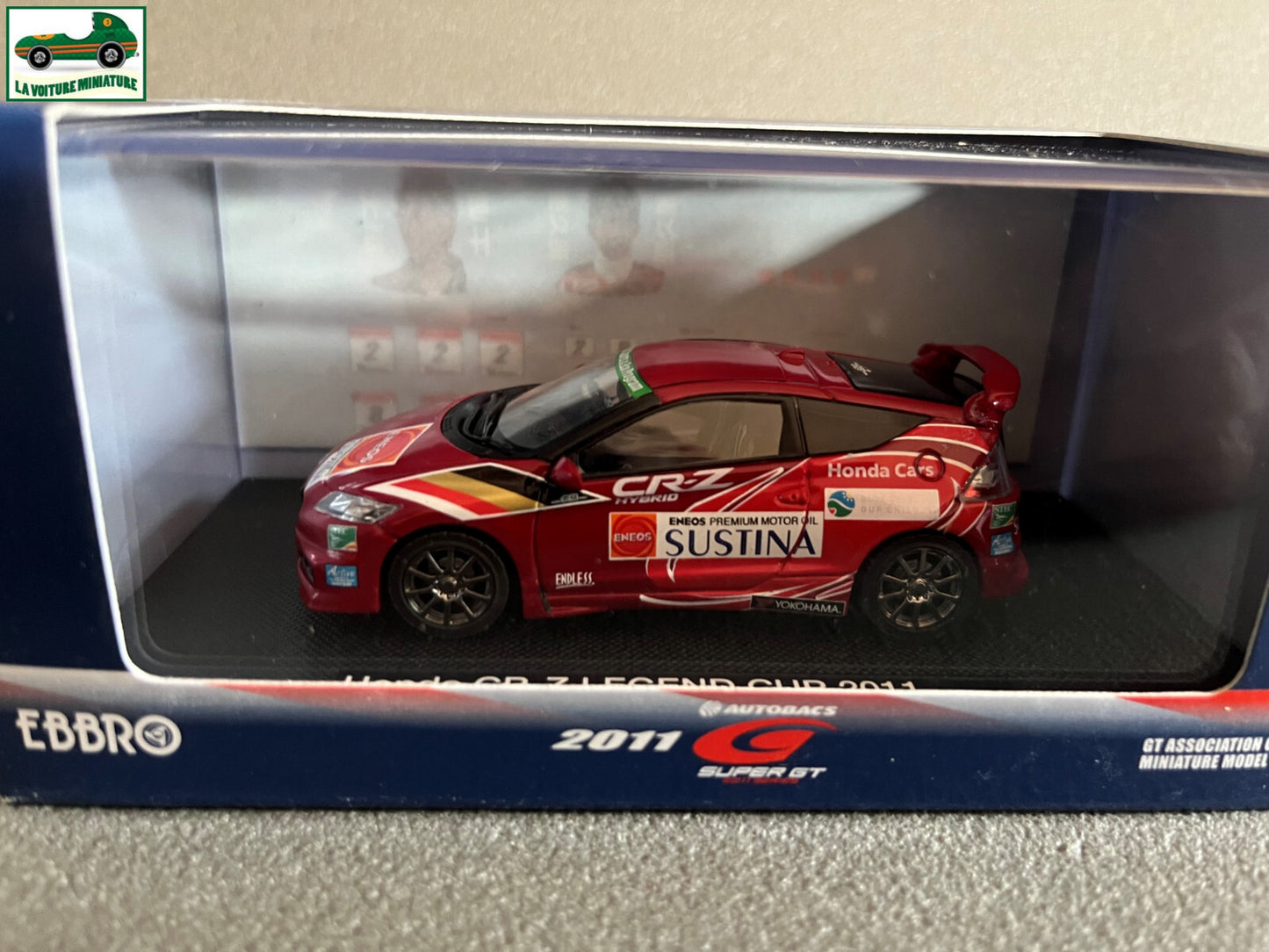 Voiture Miniature Honda CR-Z Legend Cup 2011 Ebbro au 1/43