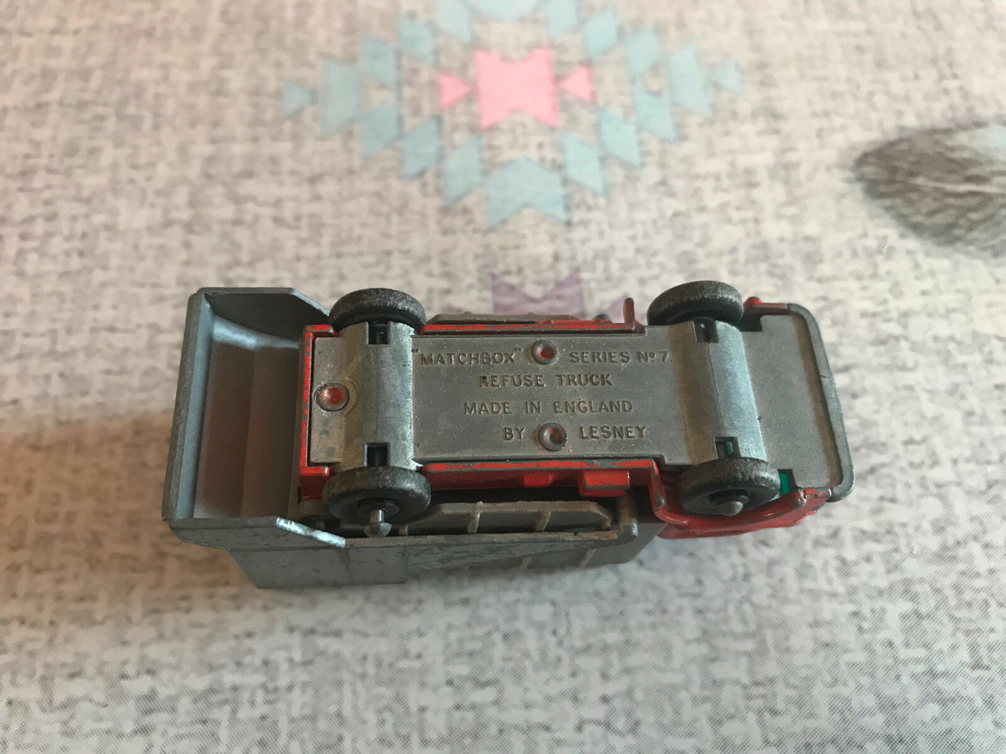 Voiture Miniature Camion Poubelle Lesney Refuse Truck N°7 England Matchbox