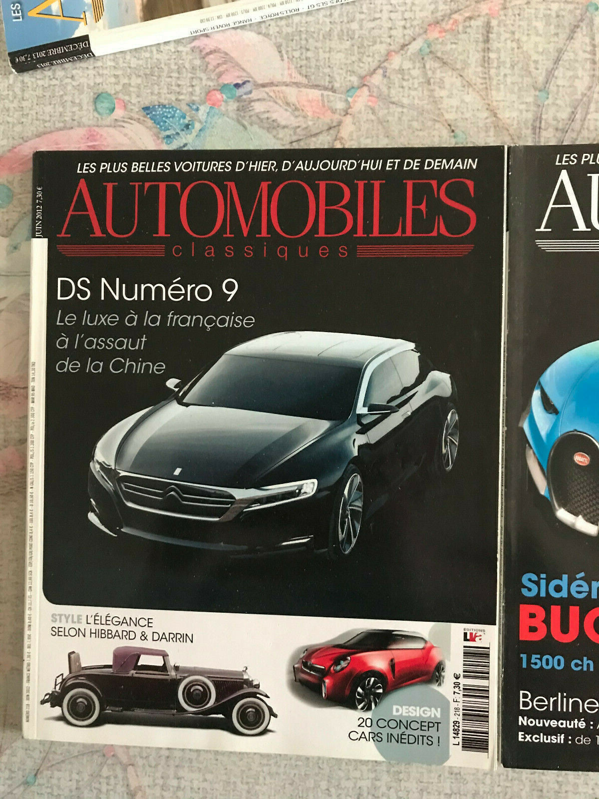Livre Revue Voiture Automobile Lot de 3 Automobiles Classiques Bugatti Citroen
