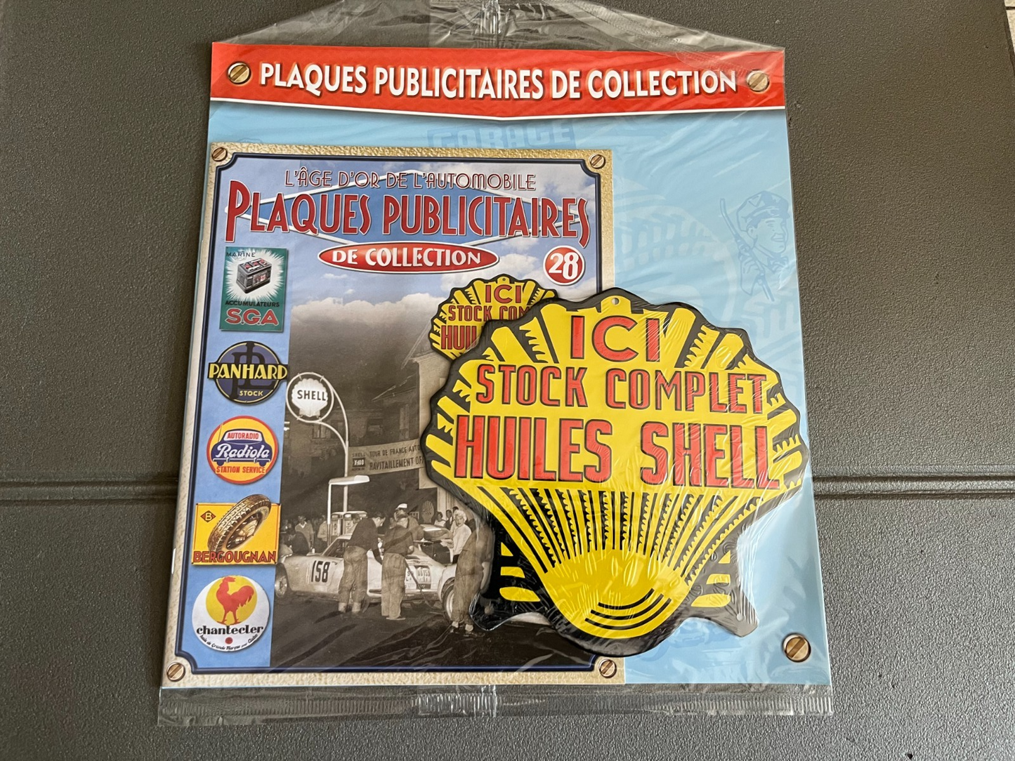 Plaque Métal Voiture Automobile Publicitaire Collection Huiles Shell