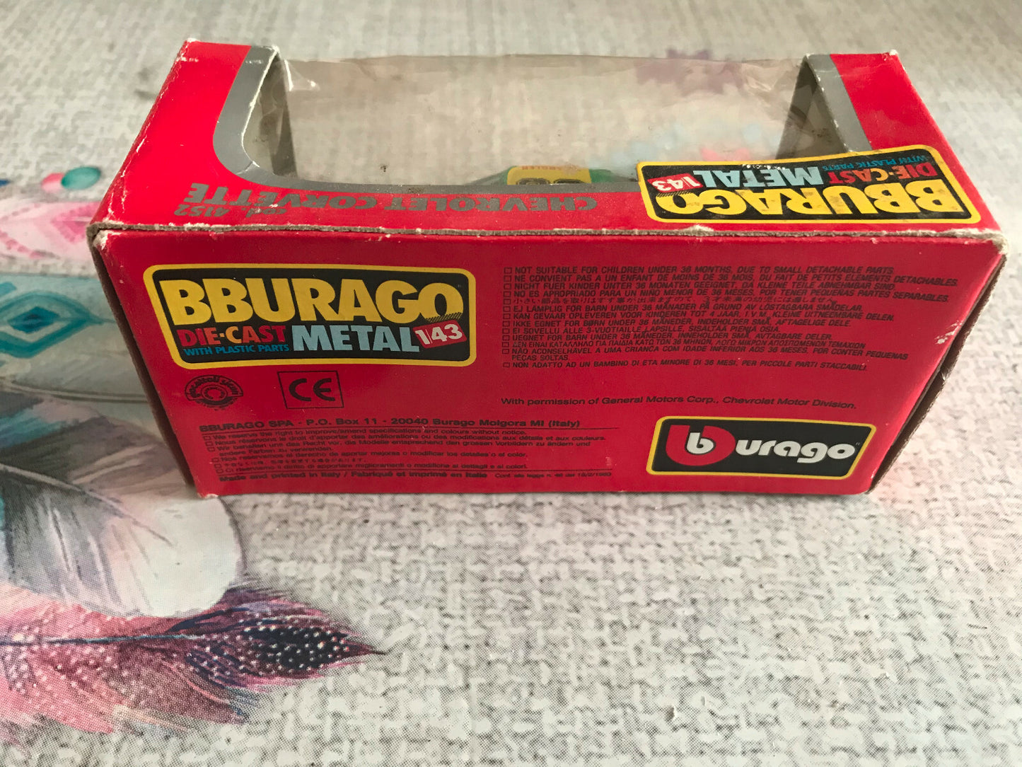 Ancienne Voiture Miniature Chevrolet Corvette 4152 Burago Made in Italy 1/43