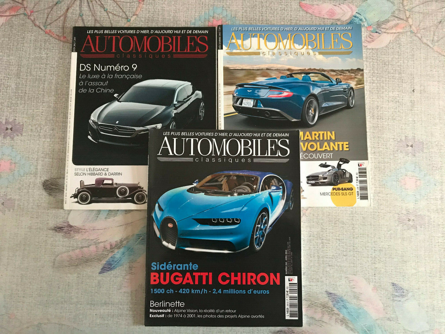 Livre Revue Voiture Automobile Lot de 3 Automobiles Classiques Bugatti Citroen