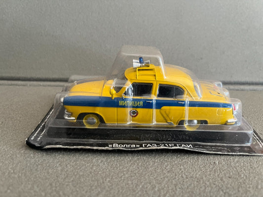 Voiture Miniature Volga M21 Police Ixo DeAgostini URSS Pays Est Russie 1/43