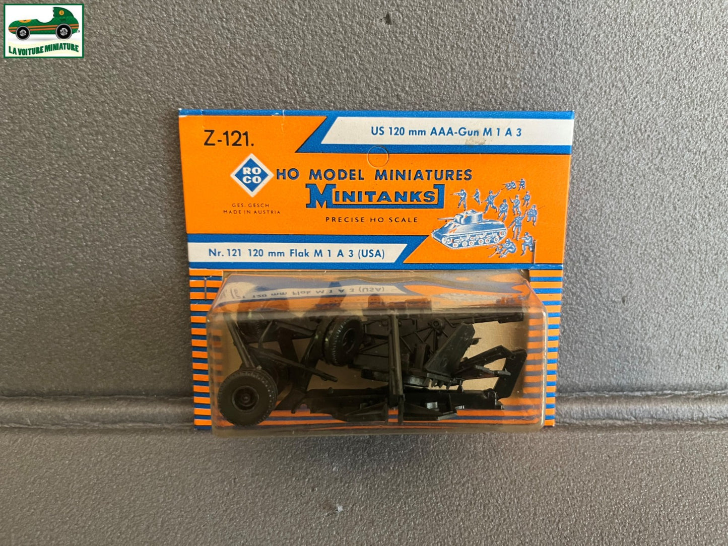 Miniature Engin Militaire Canon Z-121 US 120 mm AAA-Gun Roco Minitanks 1/87 HO