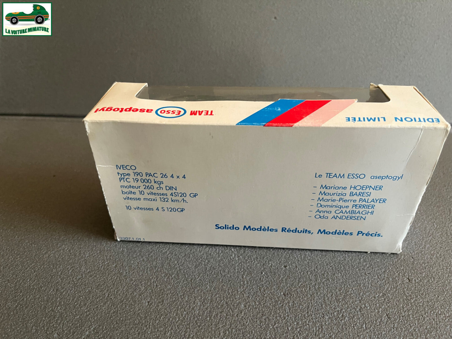 Voiture miniature camion Iveco Rallye team Esso Solido 1/50